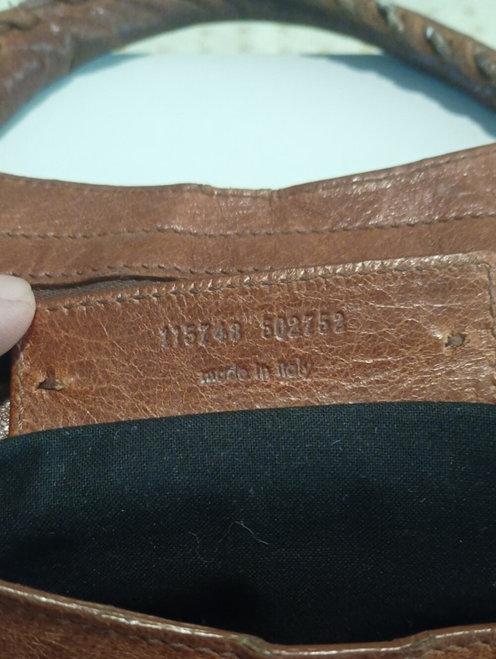 Balenciaga Brown Distressed Leather Shoulder Bag - Picture 3 of 11